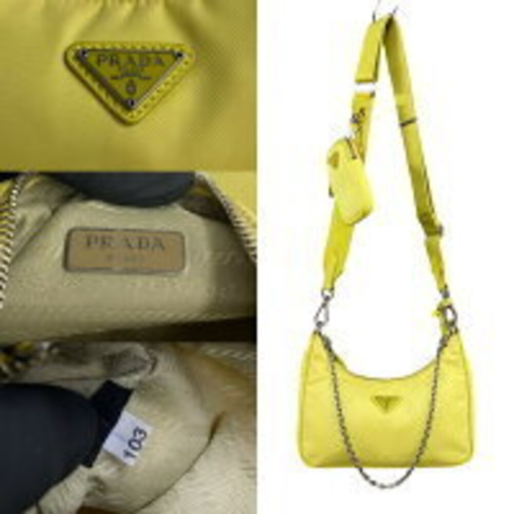 Prada Re Edition Triangular Logo Nylon Saffiano C… - image 2